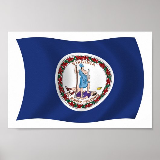 Virginia Vlag Poster Print (Voorkant)