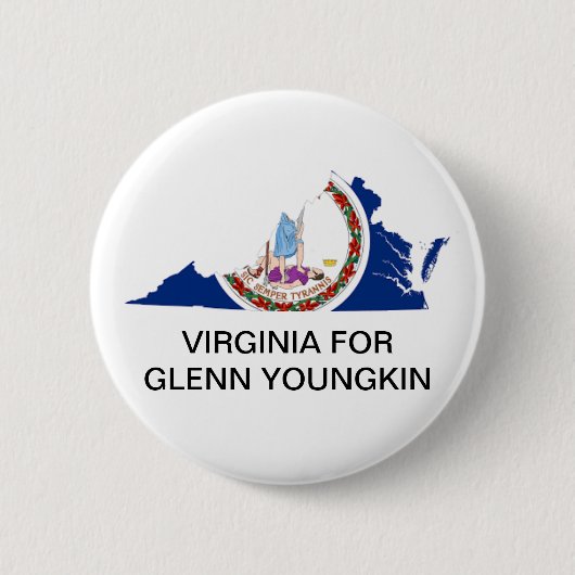 Virginia voor GLENN YOUNGKIN GOVERNOR Button (Voorkant)