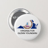 Virginia voor GLENN YOUNGKIN GOVERNOR Button (Voorkant /achterkant)