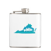 Virginia Wave Vist Heupfles (Voorkant)