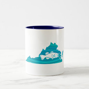 Virginia Wave Vist Tweekleurige Koffiemok