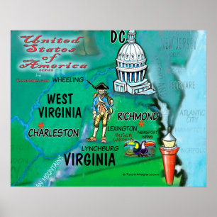 Virginia West Virginia USA Poster
