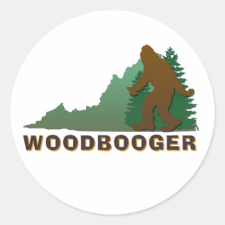 Virginia Woodbooger Ronde Sticker