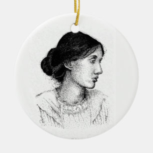 Virginia Woolf 2004 Ink Drawing!! Keramisch Ornament