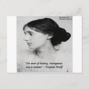 Virginia Woolf Anoniem Was Een Vrouw Citaat Briefkaart