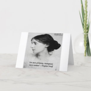 Virginia Woolf Anonymous was een vrouwencitaat Kaart