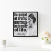Virginia Woolf Ghosted Roll Quote Wall klok (Huis)