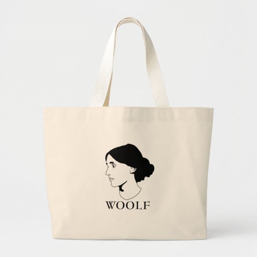 Virginia Woolf Grote Tote Bag (Voorkant)