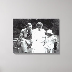 Virginia Woolf met Clive en Julian Bell, 1910 Canvas Afdruk