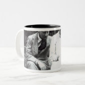 Virginia Woolf met Clive en Julian Bell, 1910 Tweekleurige Koffiemok (Voorkant links)