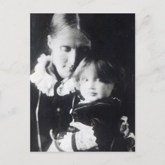Virginia Woolf, met haar moeder Julia, 1884 Briefkaart (Voorkant)