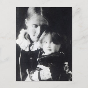 Virginia Woolf, met haar moeder Julia, 1884 Briefkaart
