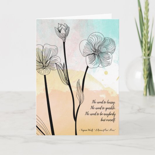 Virginia Woolf Pas besoin de devis rapide carte bl (Devant)