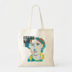 Virginia Woolf Portrait aangepaste tekst boekenl Tote Bag