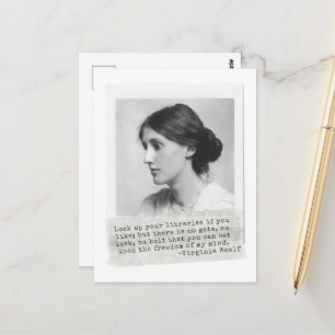 Virginia Woolf Quote - Icons of Women's History Briefkaart
