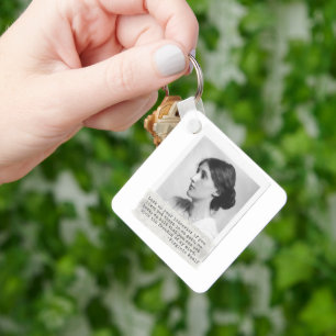 Virginia Woolf Quote - Icons of Women's History Sleutelhanger