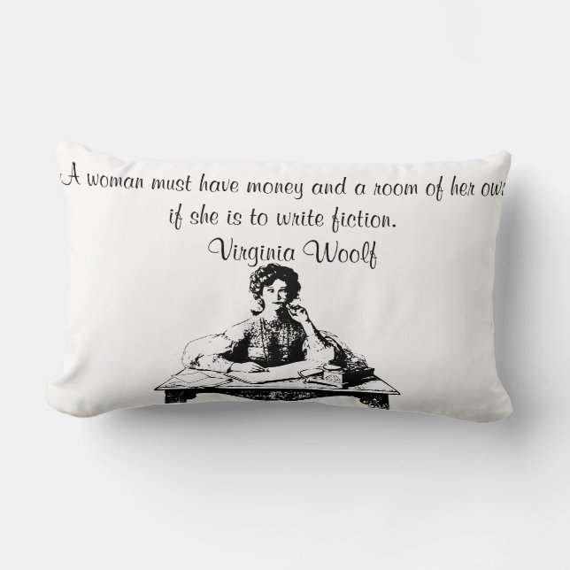 Virginia Woolf Quote Lumbar Pillow Kussen (Voorkant)