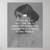 Virginia Woolf Quote over Waarheid Poster (Voorkant)
