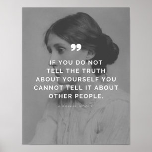 Virginia Woolf Quote over Waarheid Poster