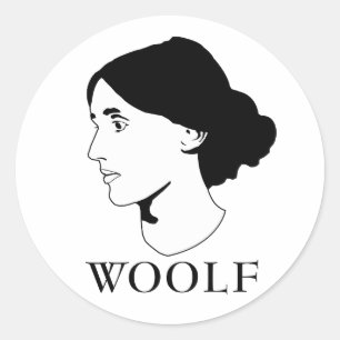 Virginia Woolf Ronde Sticker