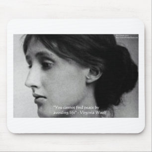 Virginia Woolf "Vind vrede" Wijsheid Citaat Cadeau Muismat