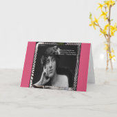 Virginia Woolf W/Zebrastrepen Schrijfcitaat Kaart (Gele Bloem)