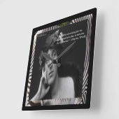 Virginia Woolf & Writers Quote Wall Clock Vierkante Klok (Hoek)