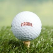 Virginia Wordmark Distress Golfballen (Insitu Shirt)