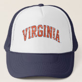 Virginia Wordmark Distress Trucker Pet (Voorkant)
