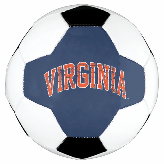 Virginia Wordmark Distress Voetbal (Voorkant)