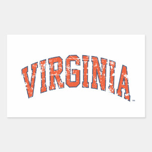 Virginia Wordmark in distressed look Rechthoekige Sticker