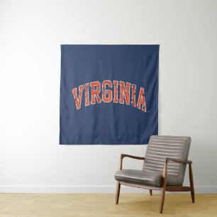 Virginia Wordmark in distressed look Wandkleed