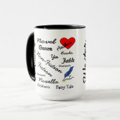 Virginia Wright Auteur-Auteur Words Mug (Devant gauche)