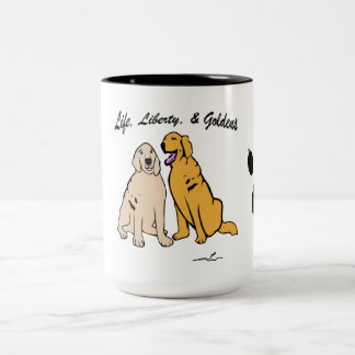 Virginia Wright Goldens Life Liberty Dog Mok (Cup)