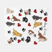 Virginia Wright Hondenliefhebber gepersonaliseerd Fleece Deken (Voorkant (Horizontaal))