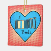 Virginia Wright I Heart Books Kerstmis Keramisch Ornament (Links)