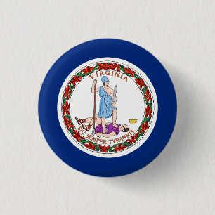 Virginiaanse vlag, vlag van Virginia Ronde Button 3,2 Cm