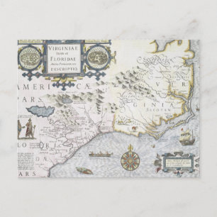 Virginiae Item et Floridae Americarum provinciarum Briefkaart