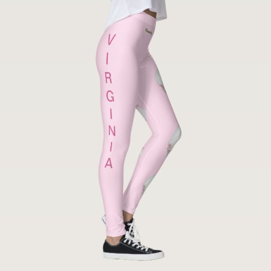 Virginie Rose Flower Dogwood State Leggings (Droite)