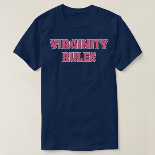 Virginity Rules Virgin T-shirt (Design voorkant)