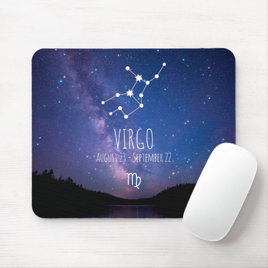 Virgo| Aangepaste Muismat voor Zodiac Constellatio (Met muis)