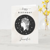 Virgo Astrology Zodiac Star Sign Horoscope Marble Kaart (Gele Bloem)