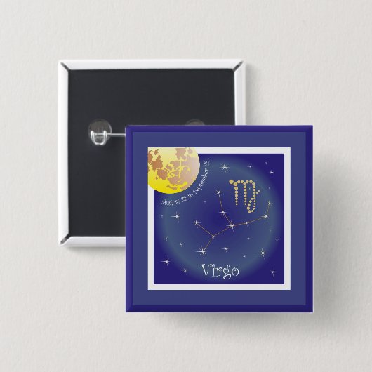 Virgo August 23 to September 23 Buttons (Voorkant /achterkant)