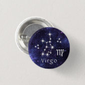 Virgo Badge, Zodiac Horoscope Badge Ronde Button 3,2 Cm (Voorkant /achterkant)