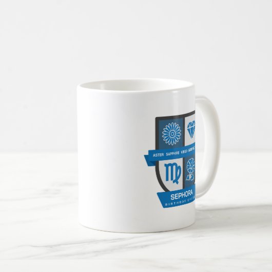 Virgo Birthday Crest™ for September 1-22 Mug (Devant droit)
