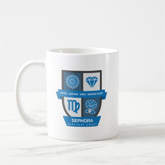 Virgo Birthday Crest™ for September 1-22 Mug (Gauche)