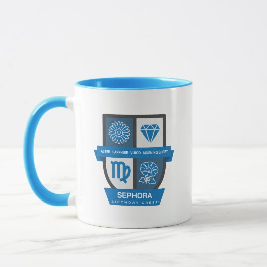 Virgo Birthday Crest™ for September 1-22 Mug Mok (Links)