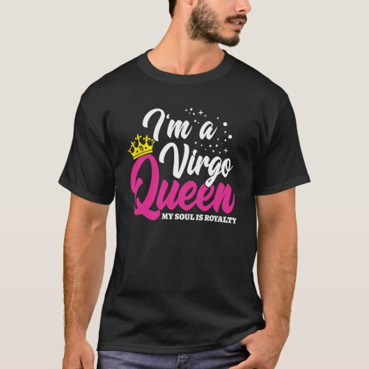 Virgo Birthday Queen Astrology August september T-shirt (Voorkant)