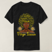 Virgo Black Woman Tshirt Reine noire femme naturel (Design devant)