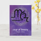 Virgo - Carte de voeux Libra Cusp (Fleur jaune)